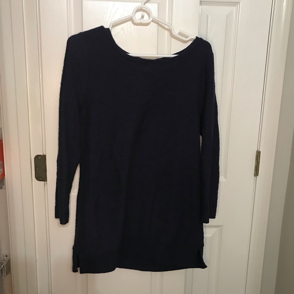 Navy Blue 3/4 sleeve tunic sweatshirt